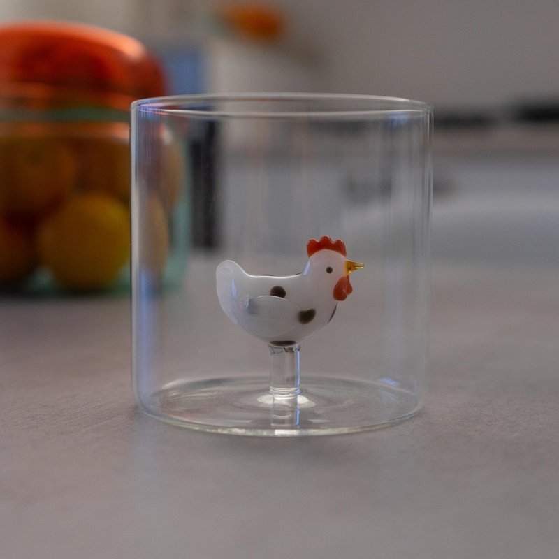 EasyLife Trinkglas Weisses Huhn 