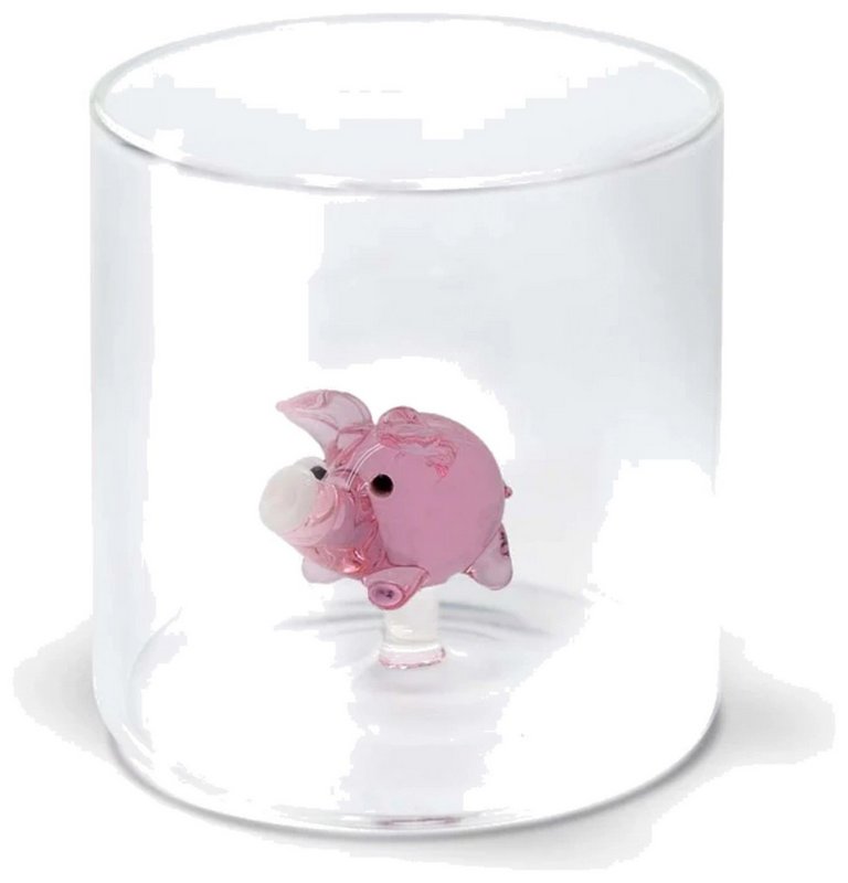 EasyLife Trinkglas Schweinchen 