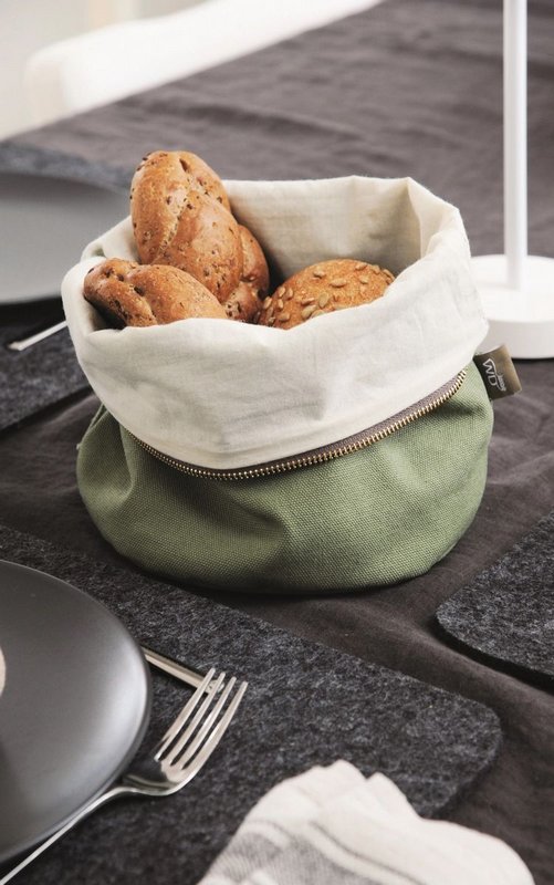 EasyLife Brottasche aus Baumwolle beheizbar grün 