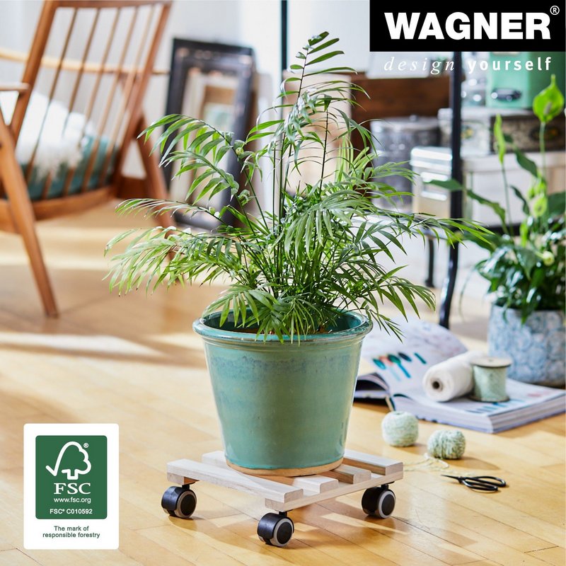 WAGNER SYSTEM Pflanzenroller Buche 25x25 cm nature 