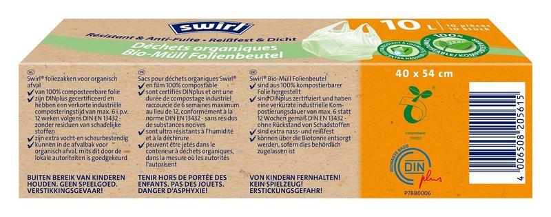 SWIRL Folienbeutel Bio Müll 10 l 