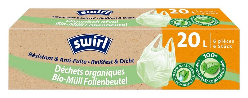 SWIRL Folienbeutel Bio Müll 20 l 