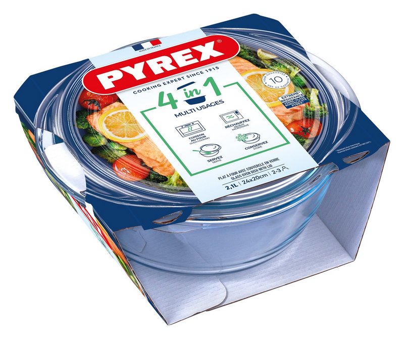PYREX Kasserolle mit Deckel rund 2.1 l 
