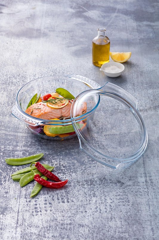 PYREX Kasserolle mit Deckel rund 3 l 