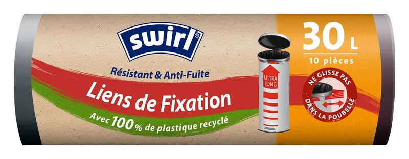 SWIRL Abfallsäcke Elastik Band 30 l extra lang 