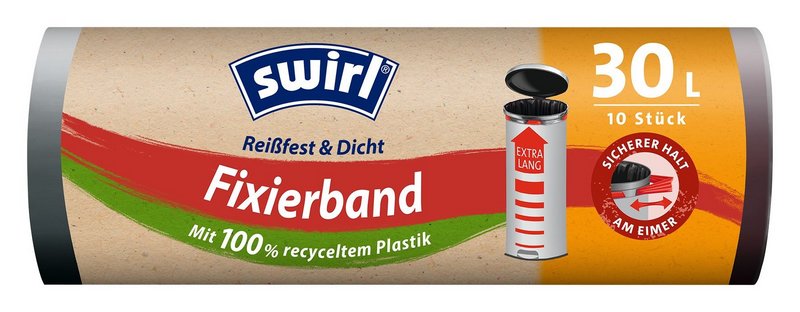 SWIRL Abfallsäcke Elastik Band 30 l extra lang 