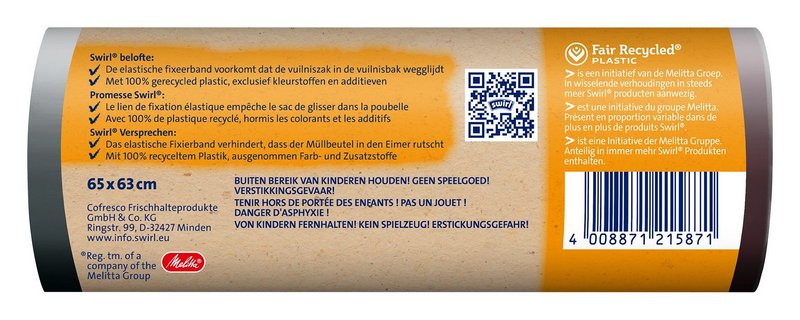 SWIRL Abfallsäcke Elastik Band 35 l 