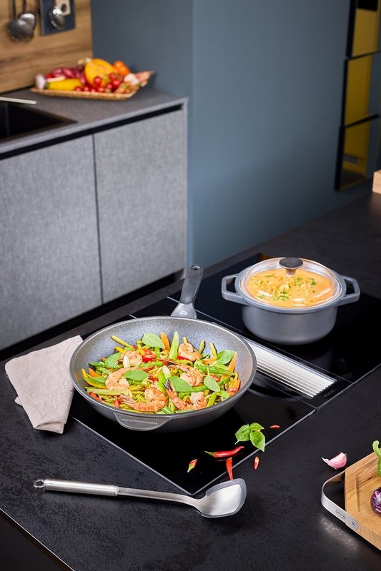 RÖSLE Woklöffel Inox Silikon mit Rundgriff 
