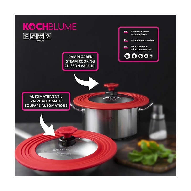 KOCHBLUME Bratdeckel L taupe 