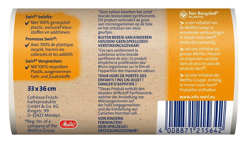 SWIRL Abfallsäcke Antibac 5 l 