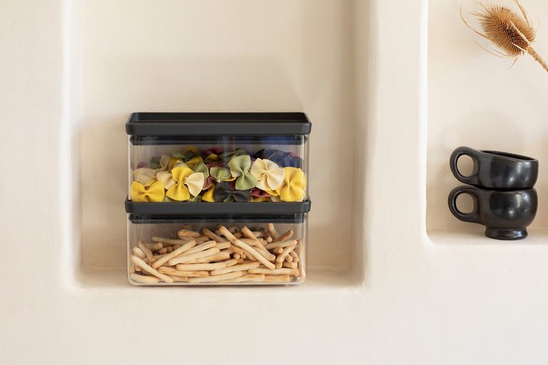 BRABANTIA Vorratsdose Tasty+ dark grey 1.5 l 