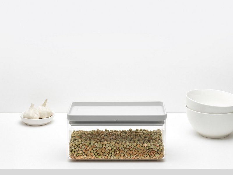 BRABANTIA Vorratsdose Tasty+ light grey 1.5 l 