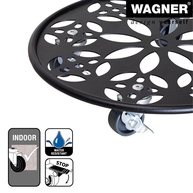 WAGNER SYSTEM Pflanzenroller 30 cm schwarz 