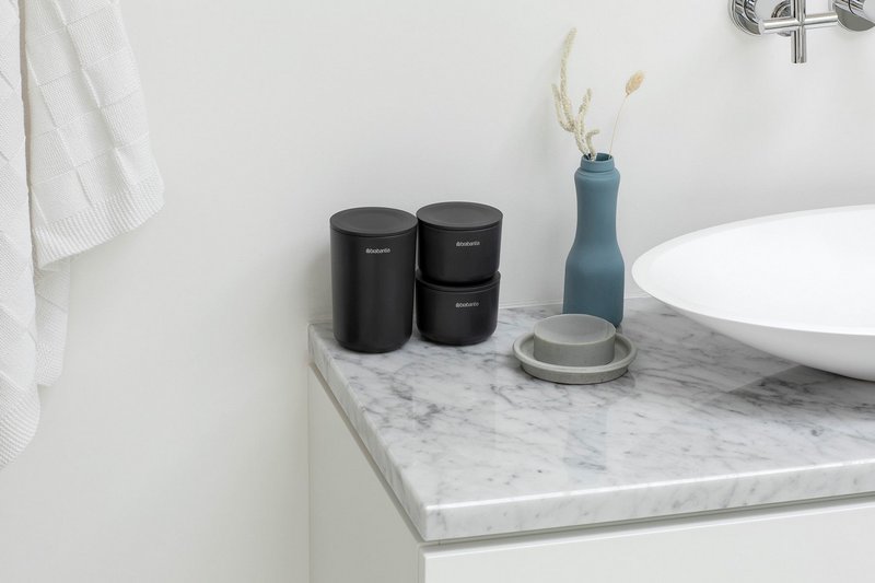 BRABANTIA Aufbewahrungsdosen Set 3-teilig dark grey 