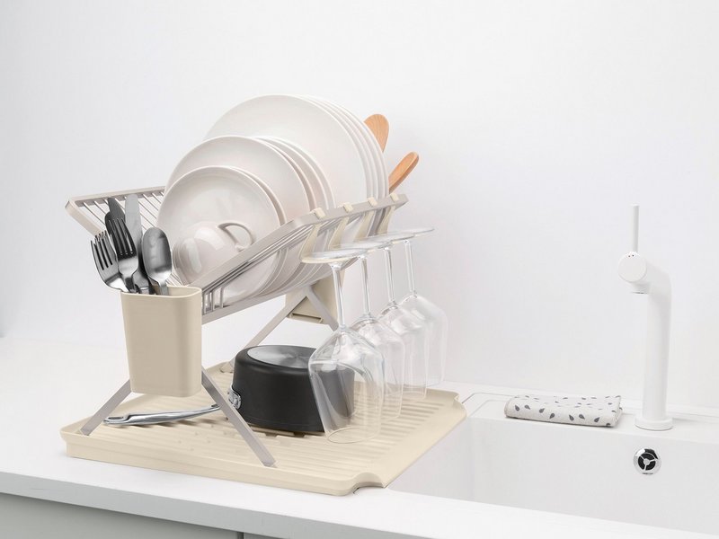 BRABANTIA Abtropfständer gross faltbar SinkSide soft beige 