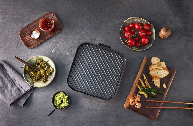 KISAG Grillplatte Quadro zu Longfire 25x25x3 cm Antihaft 