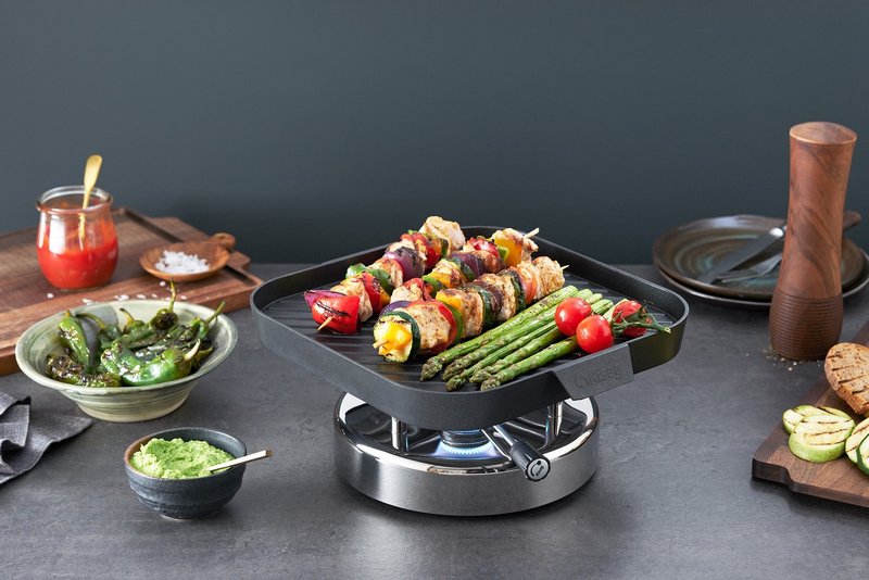 KISAG Grillplatte Quadro zu Longfire 25x25x3 cm Antihaft 