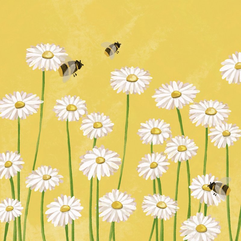 PPD Servietten Bees Flowers 