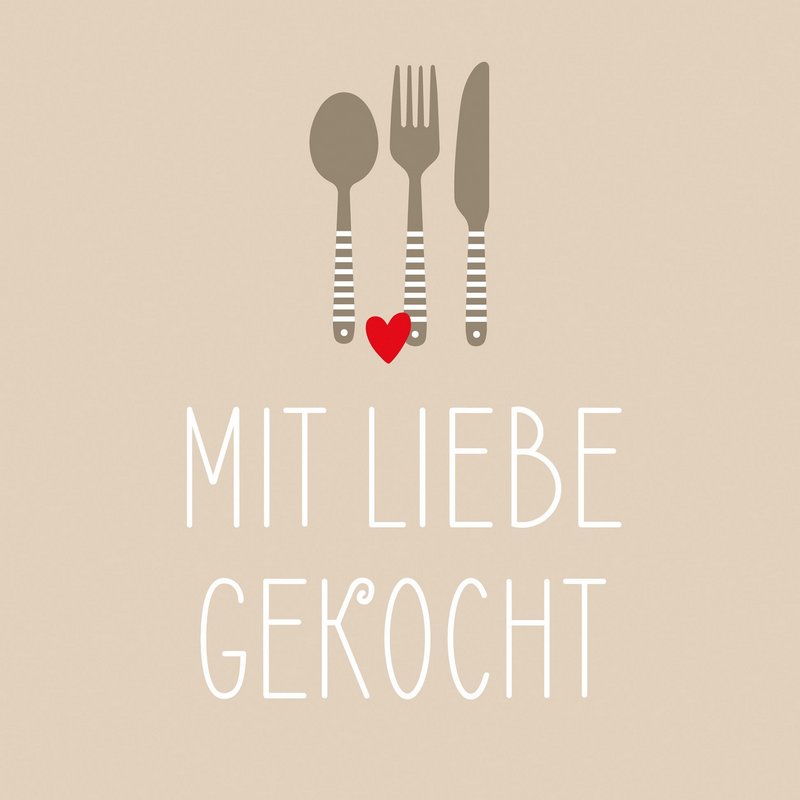 PPD Servietten Mit Liebe Gekocht 