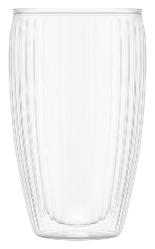 BODUM Trinkglas Pavina doppelwandig geriffelt 2 Stück 0.45 l 