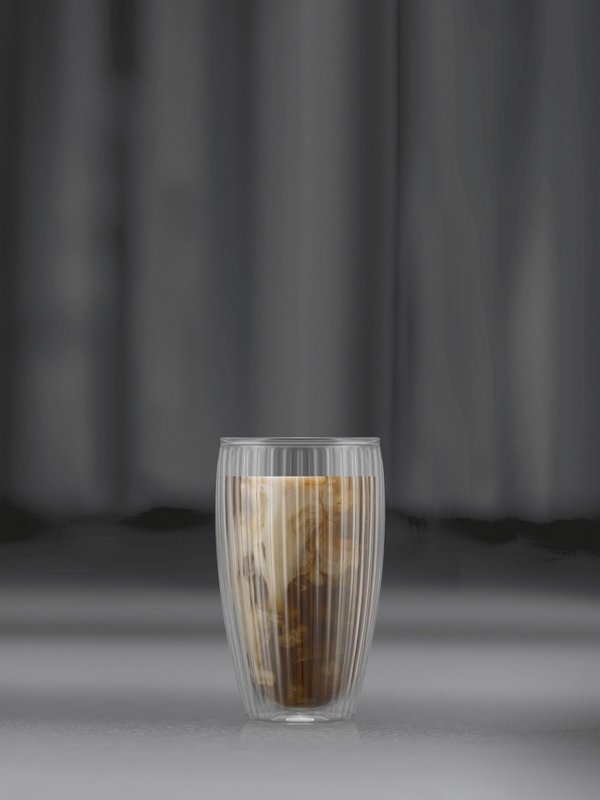 BODUM Trinkglas Pavina doppelwandig geriffelt 2 Stück 0.45 l 