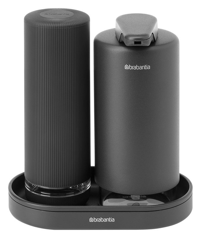 BRABANTIA Seifenspender SinkStyle 2-teiliges Set mineral infinite grey 0.2 l 