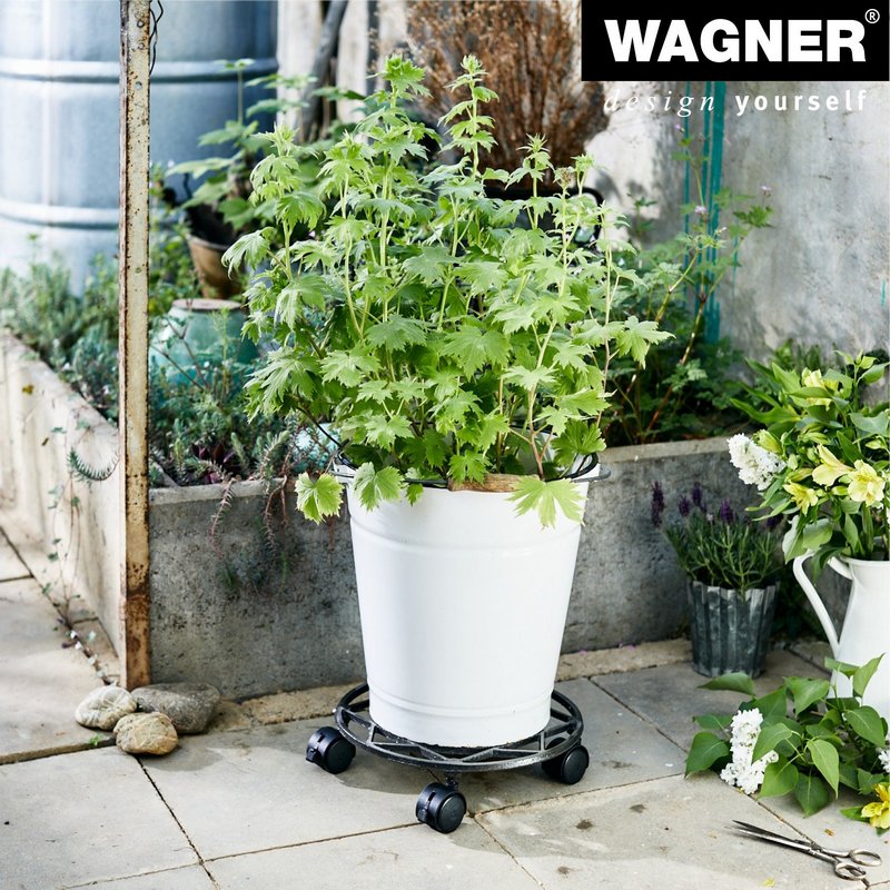 WAGNER Rolluntersetzer 285 mm antik design Gusseisen nickel-matt 