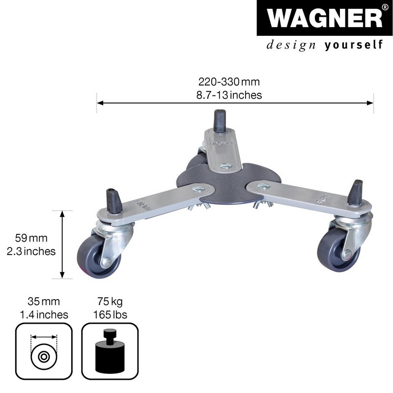 WAGNER Rolluntersetzer Suncity klein 265x375 mm 