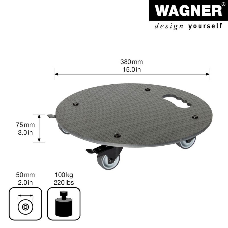 WAGNER Rolluntersetzer HPL 380 mm 