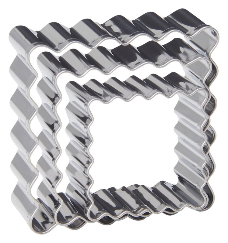 PATISSE Ausstechformen Quadrat gewellt 
