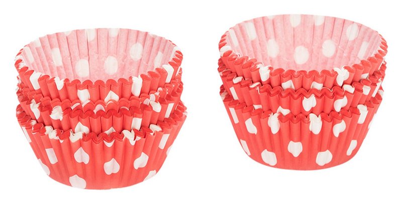 PATISSE Papierförmchen rot weisse Punkte 5cm 