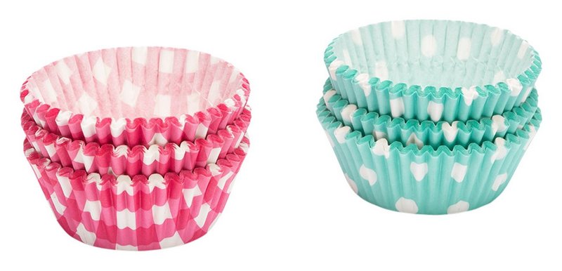 PATISSE Papierförmchen Mini pink türkis 3cm 