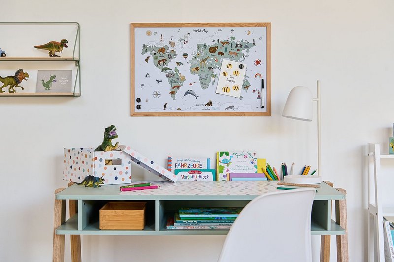 ZELLER Magnet Memobord Weltkarte 