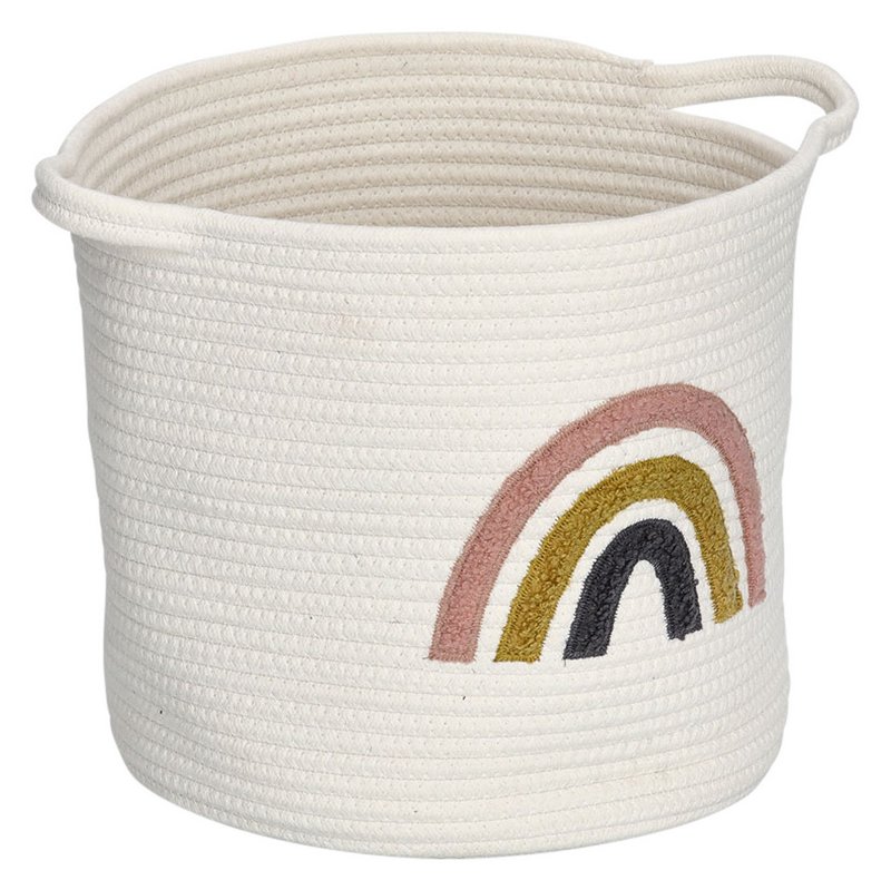 ZELLER Aufbewahrungskorb Rainbow weiss 