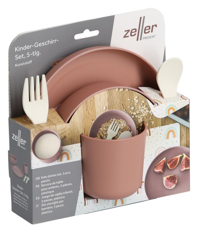 ZELLER Kinder Geschirr rosé 