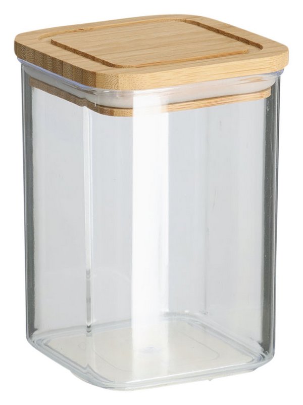 ZELLER Vorratsdose mit Bambusdeckel 800 ml transparent 
