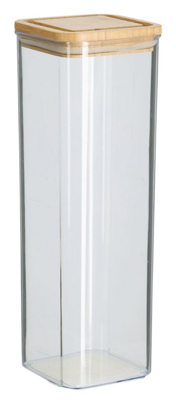 ZELLER Vorratsdose mit Bambusdeckel 1900 ml transparent 