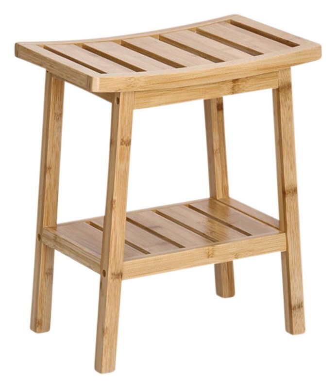 ZELLER Hocker mit Ablage Bambus 