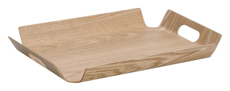 ZELLER Serviertablett Holz Eichenfurnier 