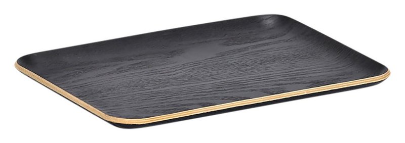 ZELLER Serviertablett Holz Wengefurnier schwarz 