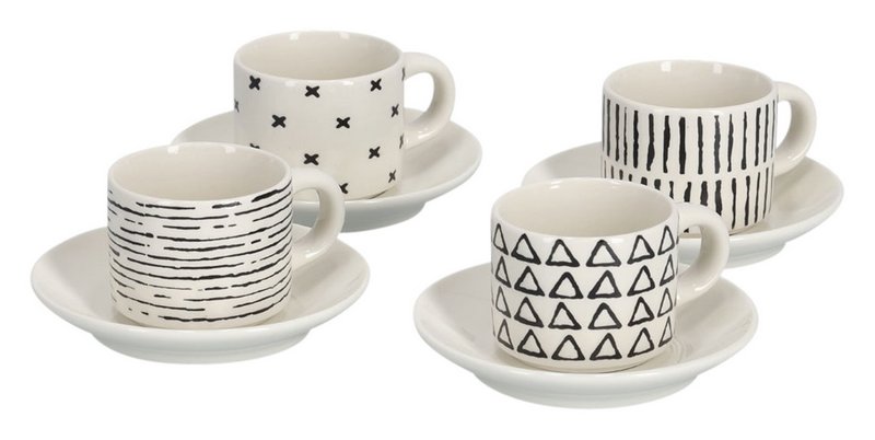 ZELLER Espressotassen Set Keramik 