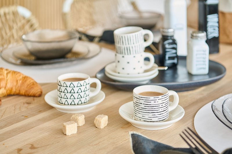 ZELLER Espressotassen Set Keramik 