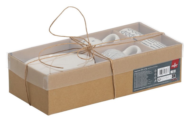 ZELLER Espressotassen Set Keramik 