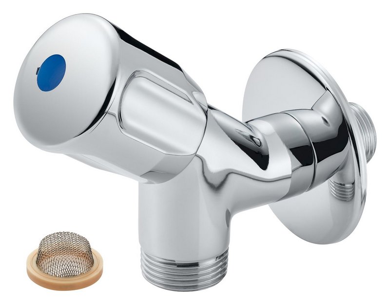 DIAQUA Waschmaschinenventil verchromt Griff chrom 