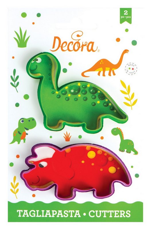 DECORA Ausstecher 2er Dino auf Karte 