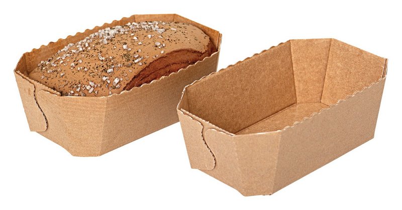 DECORA Cake-Brotbackformen 5er 300 g Cellulose Papier Natur 200°C 15.3x8.8x6 cm 