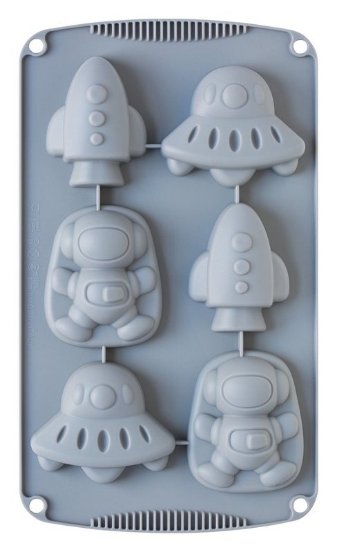 DECORA Silikonbackform 6er Weltraum Space 30x17x3 cm 