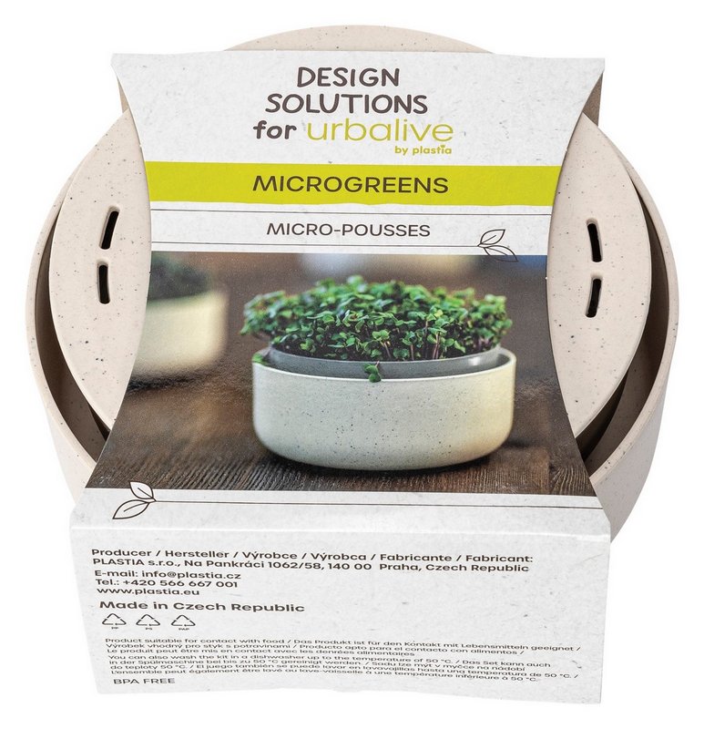 PLASTIA Keimsprosskit Urbalive für Microgreens elfenbein kaffee 
