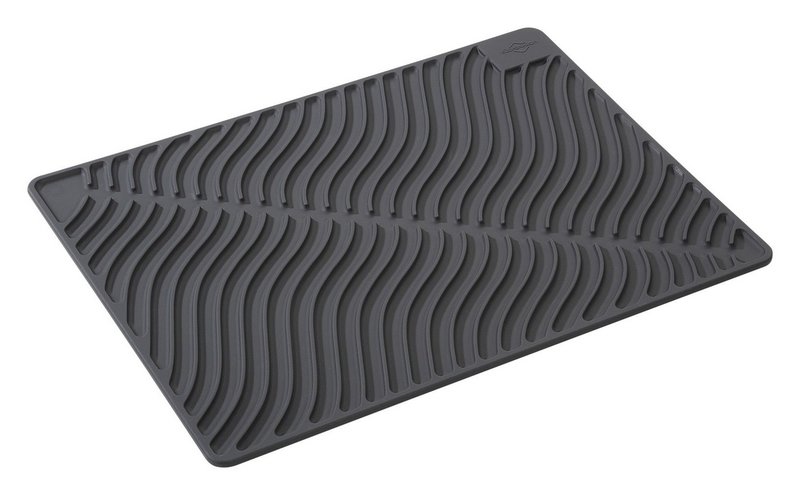 KÜCHENPROFI Abtropfmatte Wave Silikon Rillenstruktur einrollbar 40x30 cm 