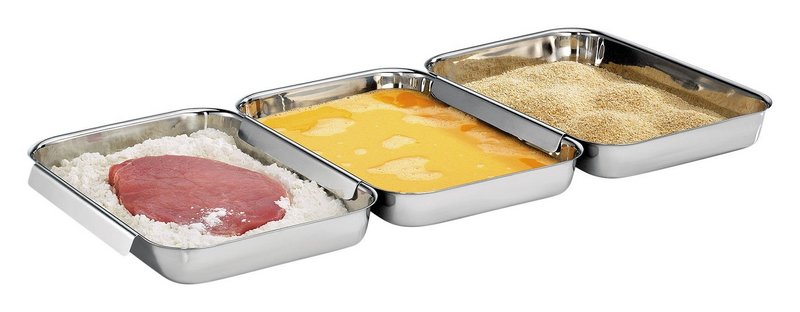 KÜCHENPROFI Panier-Set 3-teilig Inox 22x15x3cm 